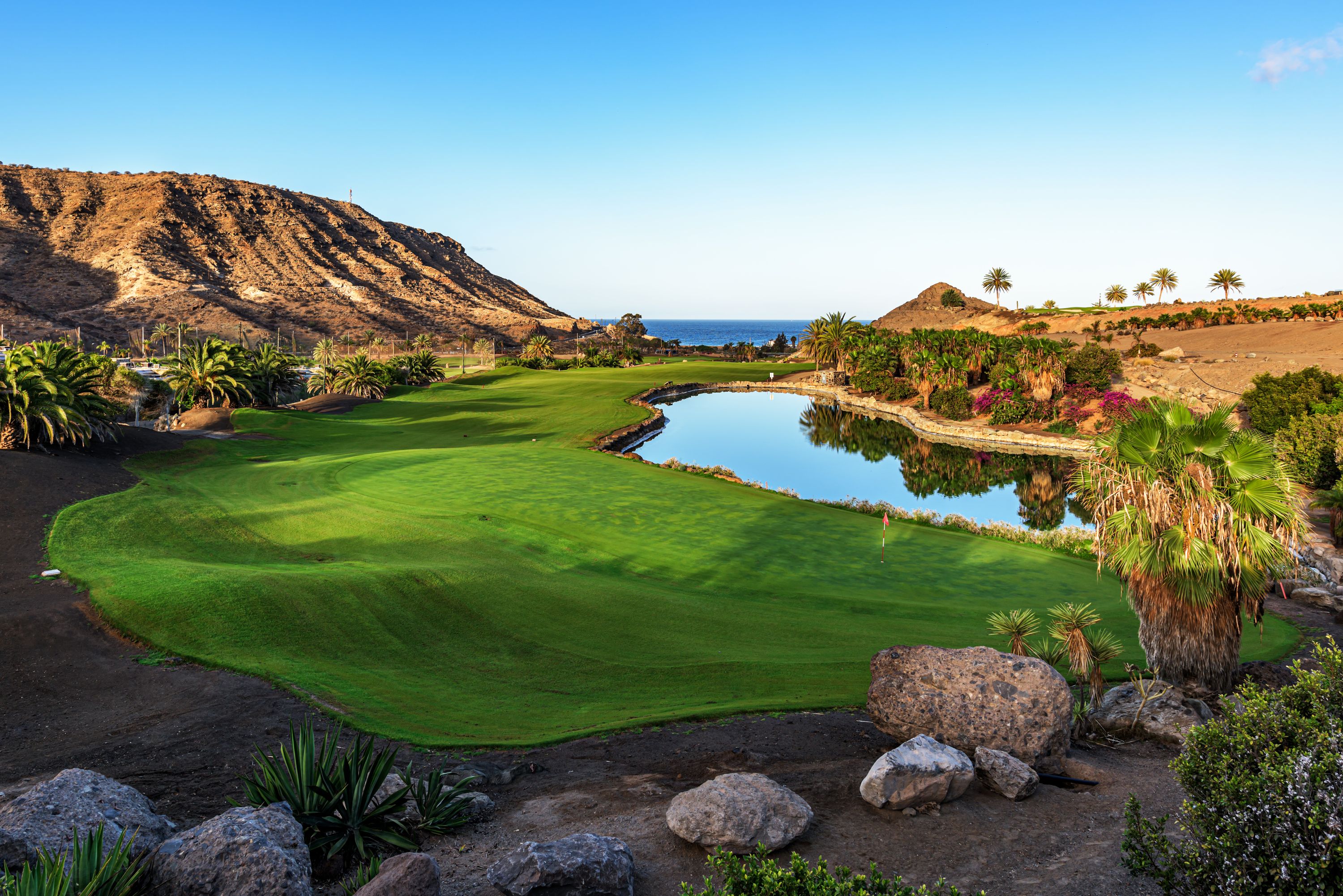 Campo de golf Anfi Tauro Golf en Mogán, Gran Canaria