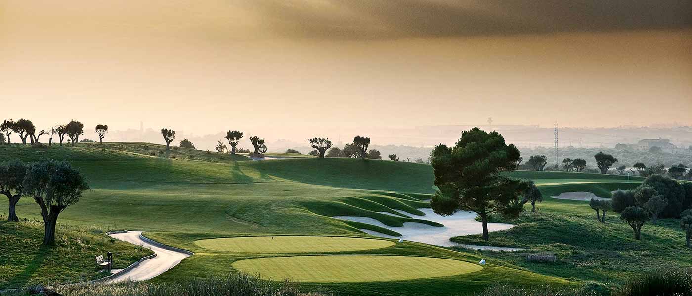 Vista del campo de golf Golf Son Gual en Palma, Mallorca